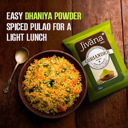 Dhaniya Powder Spiced Pulao Recipe