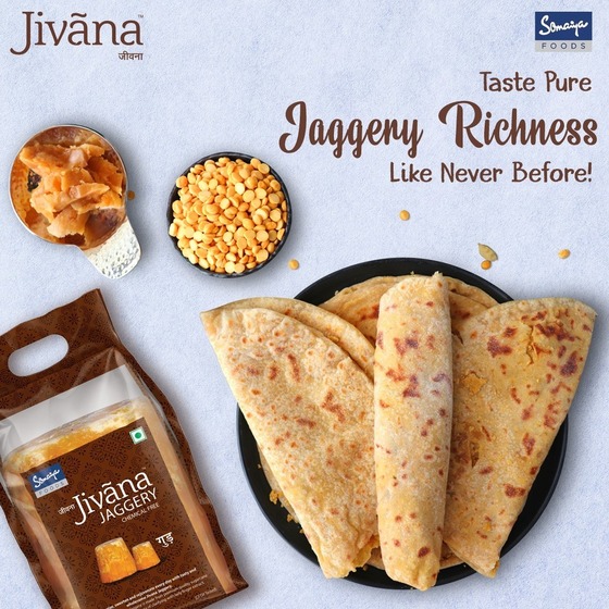 Jivana Puran Poli with Jaggery